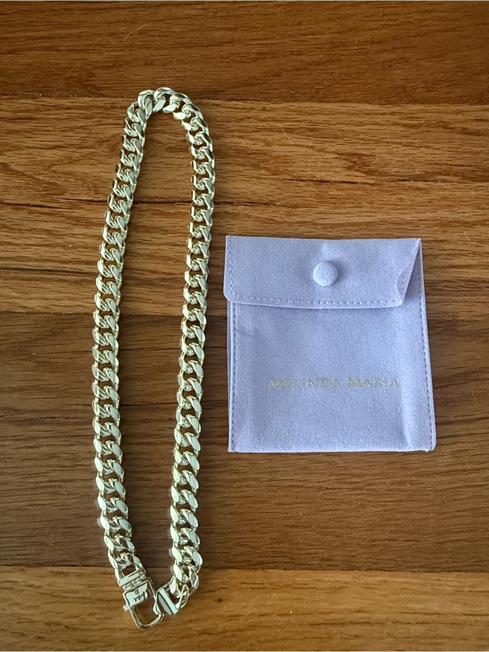 NWT Melinda Maria Julian Cuban Chain Necklace